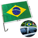 Bandeirinha Brasil Suporte Janela Carro