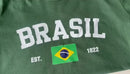Camisa Feminina Brasil Básica  Gola Redonda