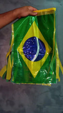 Bandeira Do Brasil Com Fitas 6m Bandeirão Franjas Copa Festa