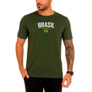 Camiseta Retrô Básica Estampada Brasil Masculina