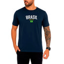 Camiseta Retrô Básica Estampada Brasil Masculina
