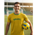 Camiseta Brasil Dry Fit Torcedor Premium Masculina