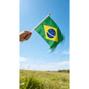 Mini bandeiras de mão Bandeira Brasil Pacote