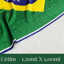 Bandeira do Brasil em Tecido Cetim - Cores Vibrantes