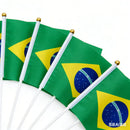 Mini bandeiras de mão Bandeira Brasil Pacote