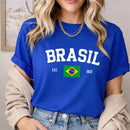Camisa Feminina Brasil Básica  Gola Redonda