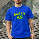 Camiseta Brasil Bandeira Copa do Mundo Casual Retro