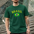 Camiseta Brasil Bandeira Copa do Mundo Casual Retro