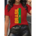 Blusa T-shirt Feminina Brasil Copa