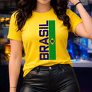 Blusa T-shirt Feminina Brasil Copa