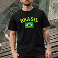 Camiseta Brasil Bandeira Copa do Mundo Casual Retro