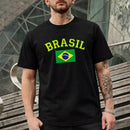 Camiseta Brasil Bandeira Copa do Mundo Casual Retro