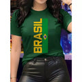 Blusa T-shirt Feminina Brasil Copa