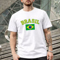 Camiseta Brasil Bandeira Copa do Mundo Casual Retro