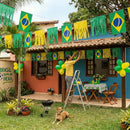 Bandeira Do Brasil Com Fitas 6m Bandeirão Franjas Copa Festa